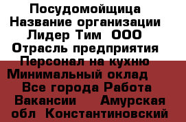 Посудомойщица › Название организации ­ Лидер Тим, ООО › Отрасль предприятия ­ Персонал на кухню › Минимальный оклад ­ 1 - Все города Работа » Вакансии   . Амурская обл.,Константиновский р-н